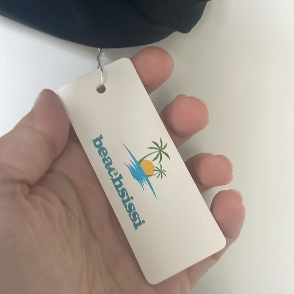 Beach Sissi Corset Back Black Bikini Top Sz L NWT - Picture 3 of 6